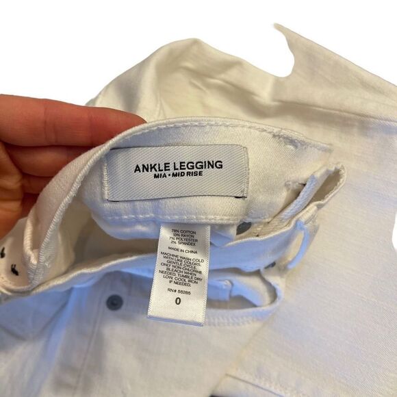 NWOT express ankle leggings white jeans size 0 - Picture 6 of 6